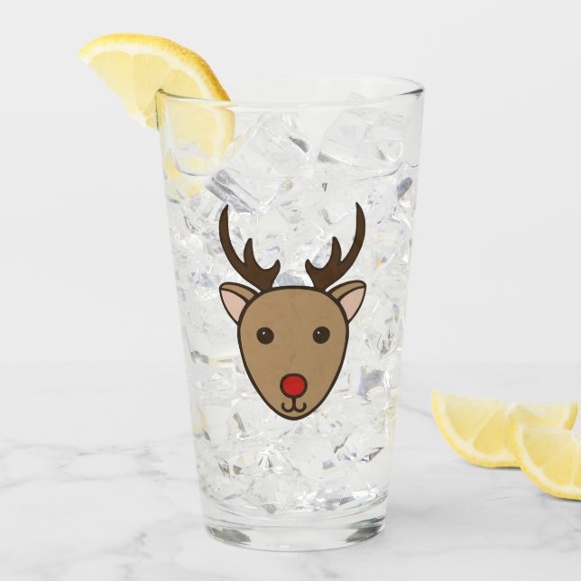 Reindeer Helgdag Glass Tumbler Glaskopp (Framsida Ice)