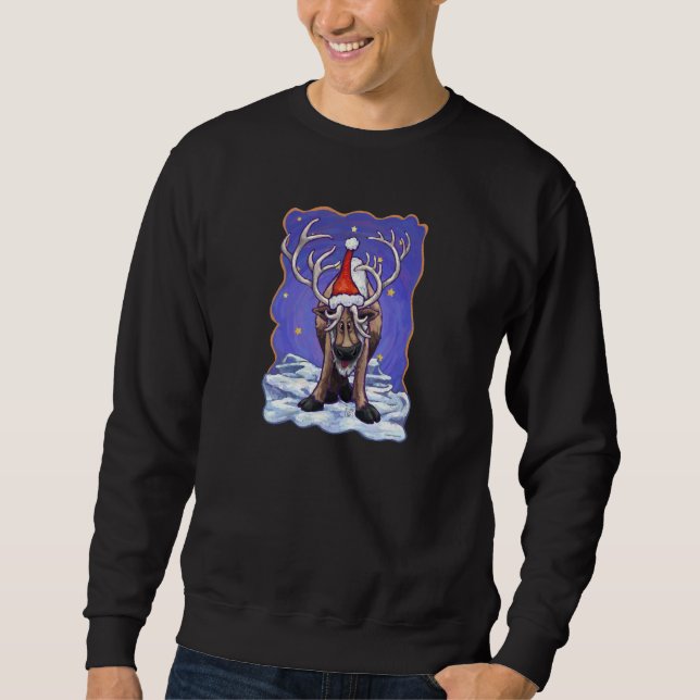 Reindeer Helgdag Sweatshirt (Framsida)
