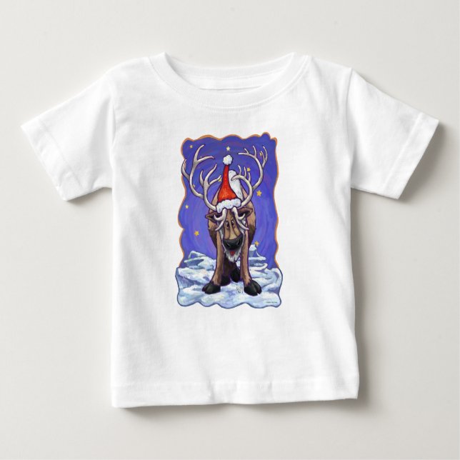 Reindeer Helgdag T Shirt (Framsida)