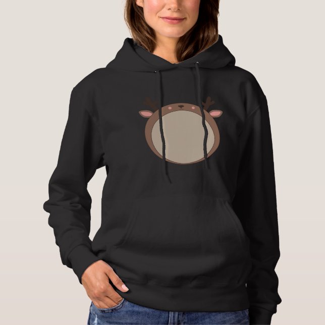 Reindeer Hjort Funny Animals Spherical Rudolf T Shirt (Framsida)