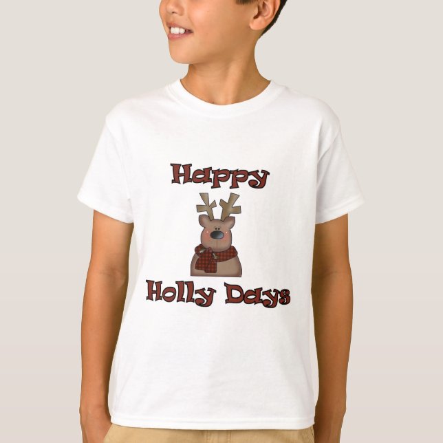 Reindeer Holly Days Tshirts och Gifts (Framsida)