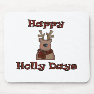 Reindeer Holly Days Tshirts och Gifts Musmatta