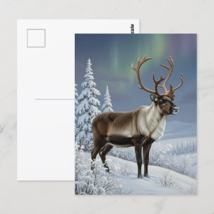 Reindeer i Lappland Finland Travel Vykort