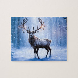 Reindeer i Magic Forest Jigszle Puzzle Pussel