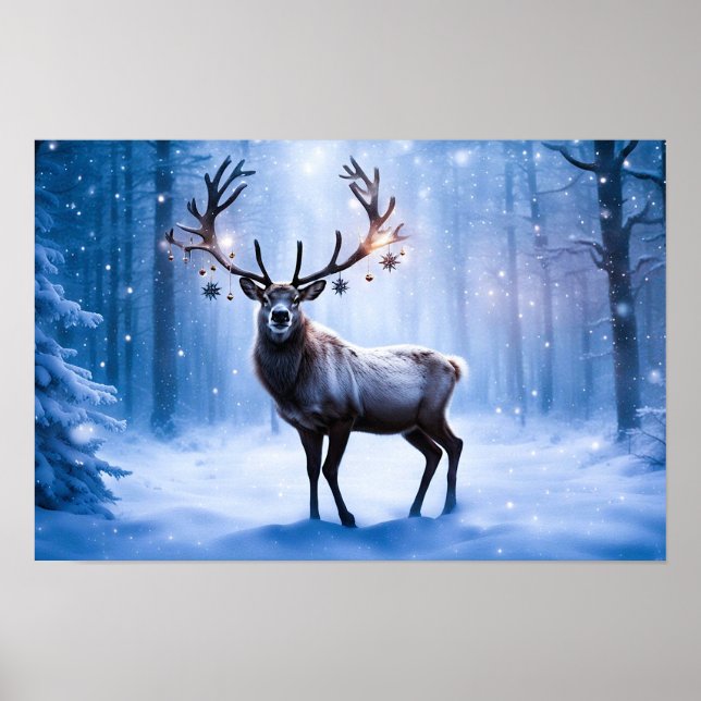Reindeer i Magic Forest Poster (Framsidan)