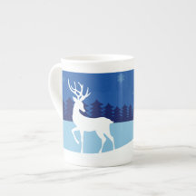 Reindeer Illustration, eget namn mugg