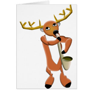 Reindeer Jazz Hälsningskort