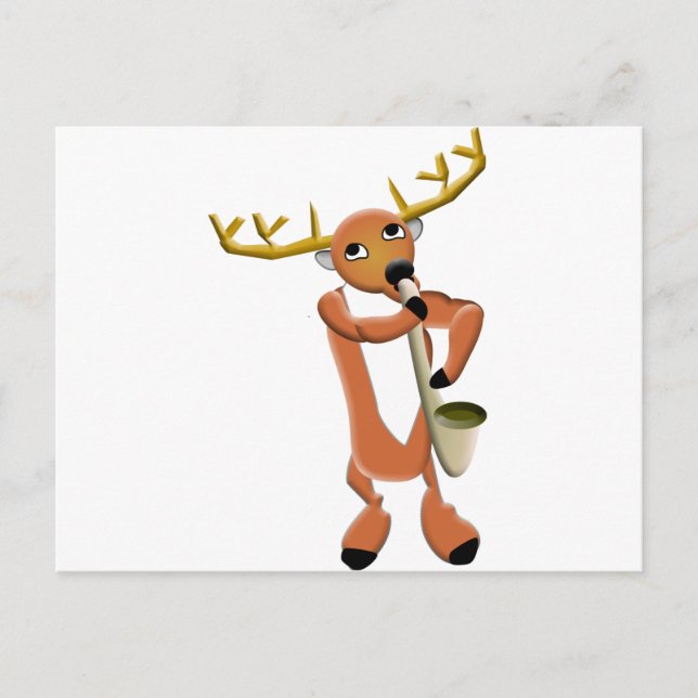 Reindeer Jazz Vykort (Framsida)
