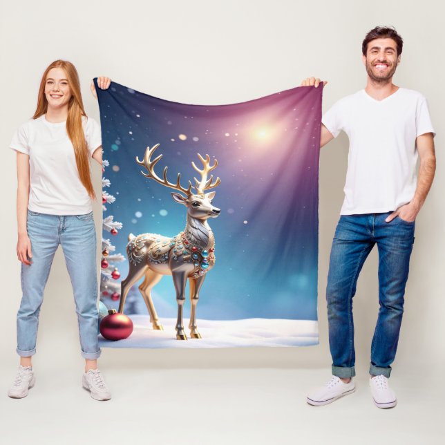 Reindeer Jewels Fleece Blanket (På plats)