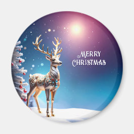 Reindeer Jewels jul Helgdag Magnet