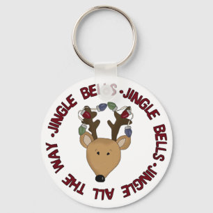Reindeer Jingle Klockor Tshirts och Gifts Nyckelring