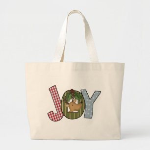 Reindeer Joy Helgdag Tshirts och presenter Jumbo Tygkasse