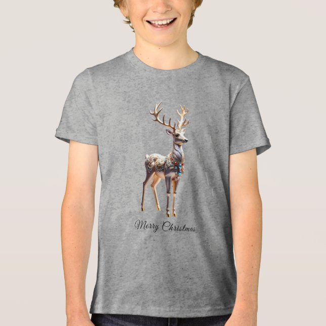 Reindeer Juels Helgdag T Shirt (Framsida)