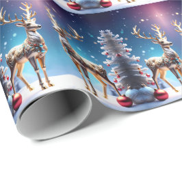 Reindeer Juels Juldag Helgdag Pappra Presentpapper
