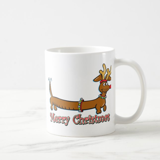 Reindeer jul Doxie Kaffemugg (Höger)