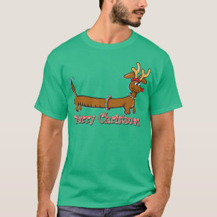 Reindeer jul Doxie Tee Shirt