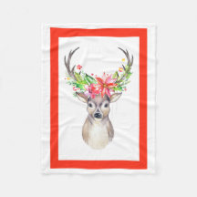 Reindeer jul Fleece Blanket