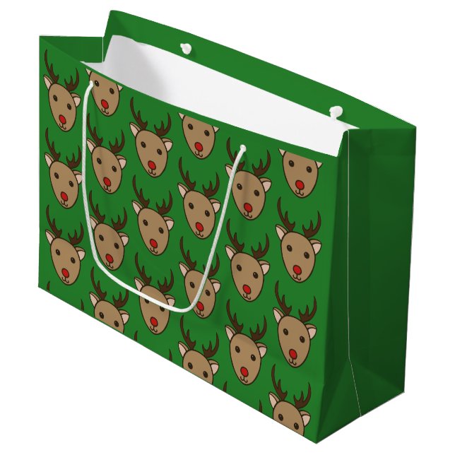 Reindeer jul Gift Bag (Framsidan Vinklad)