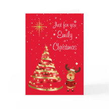 Reindeer jul-hälsningskort för singer-hälsning i S