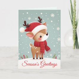 Reindeer-jul Helgkort