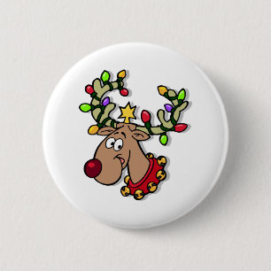 Reindeer jul Ljus Knapp