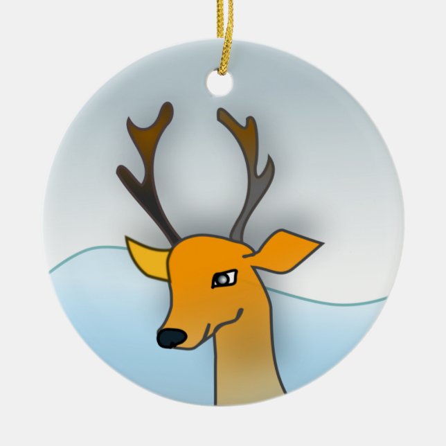 Reindeer jul Ornament (Framsidan)