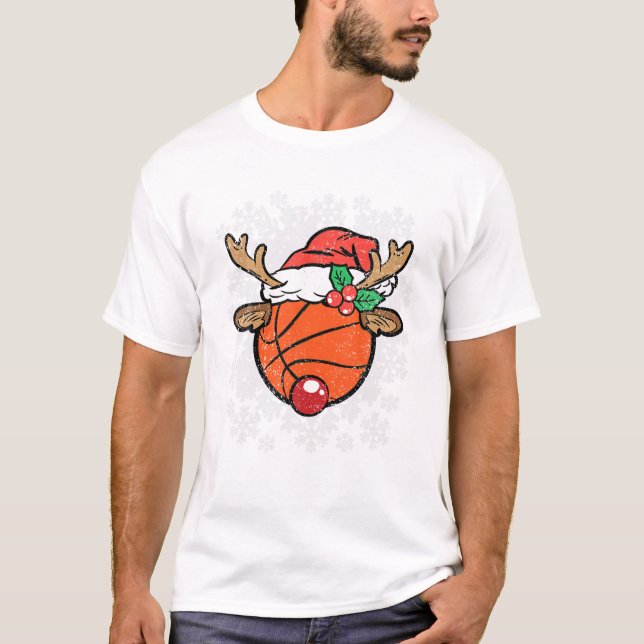 Reindeer jul Pajama T Shirt (Framsida)