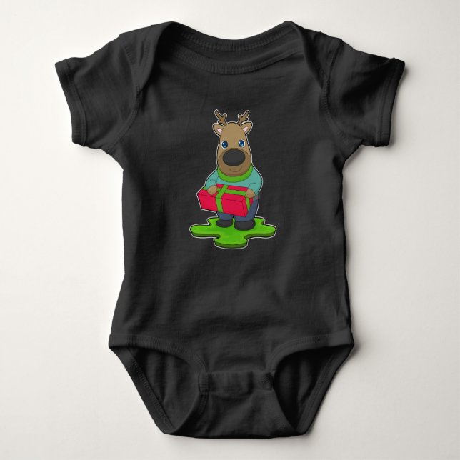 Reindeer jul Paket T Shirt (Framsida)