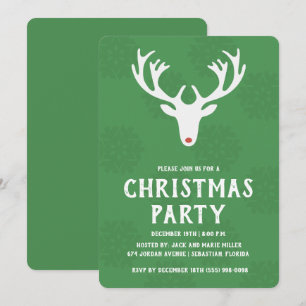 Reindeer Jul Party-inbjudan Inbjudningar