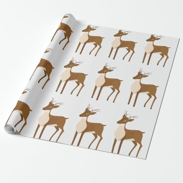 Reindeer-jul Presentpapper (Utrullad)