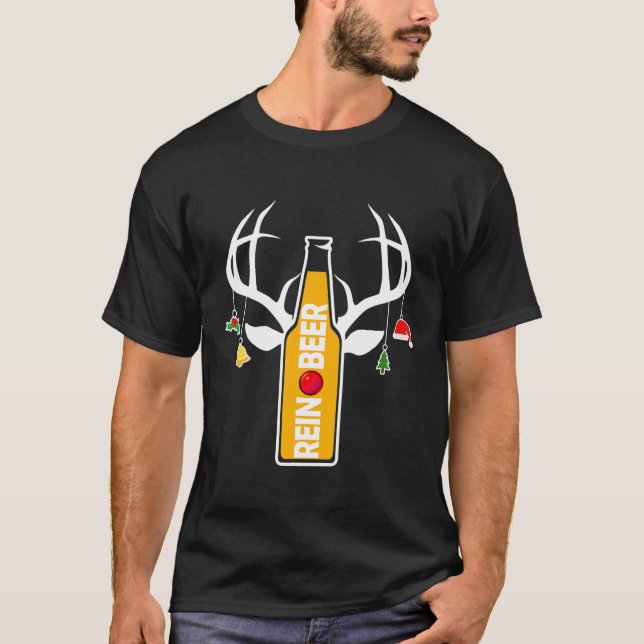 Reindeer jul Reinbeer Beer Funny jul T Shirt (Framsida)