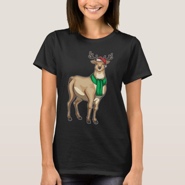 Reindeer jul Scarf T Shirt (Framsida)