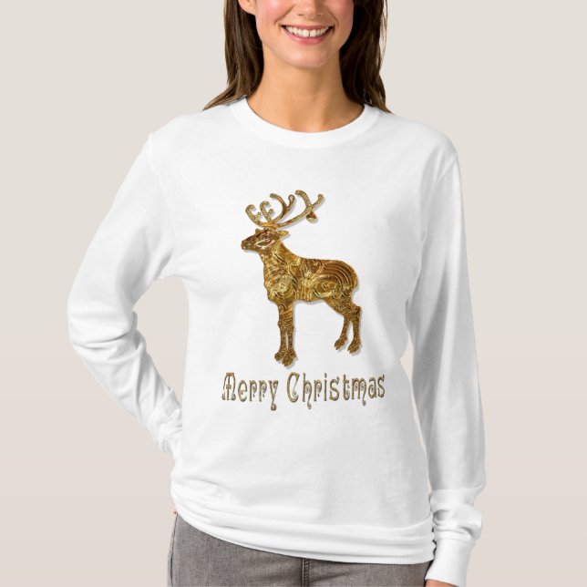 Reindeer-jul T-shirt (Framsida)