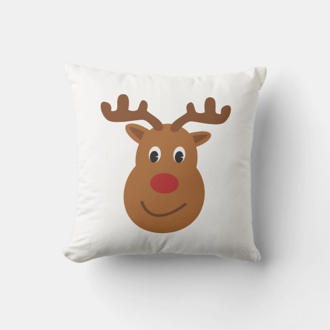 Reindeer jul T-shirt Kudde (Framsida)