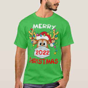 Reindeer Julafton Ljus Mask Family God jul 2 T Shirt