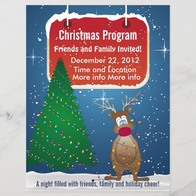 Reindeer, julprogram Flyer (Framsidan)