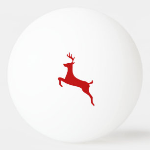 Reindeer Jump jul Red Silhouette Golf Bollar