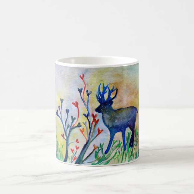Reindeer Kärlek Animal Art Hearts White Mugg (Center)