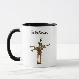 Reindeer Kickup Heels Cute Tecknad Mugg