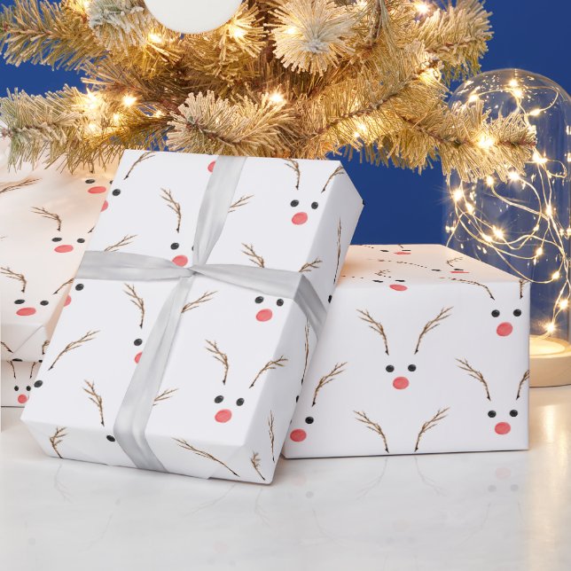 Reindeer Kid's Wrapping Paper Presentpapper (Helgdagar)
