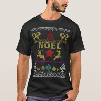 Reindeer Knitting Stil Dubbla Side T Shirt