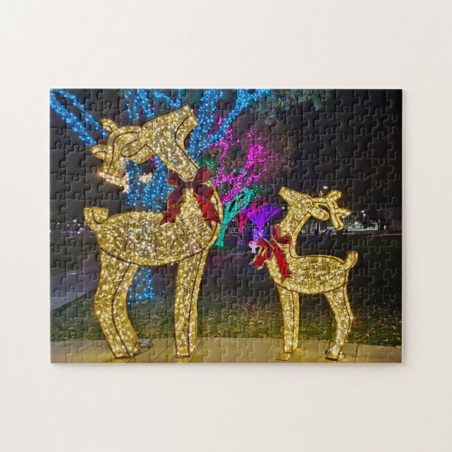 Reindeer Lights Puzzle Pussel (Horisontell)