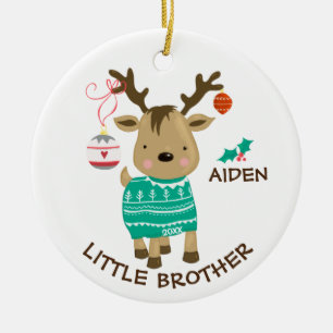 Reindeer Little Brother jul Ornament