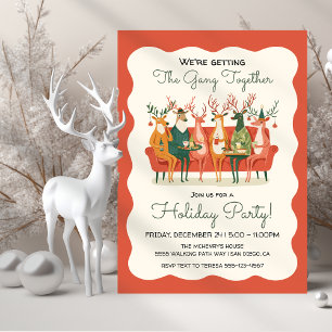 Reindeer lustig Office Julfest Friendsmas Inbjudningar