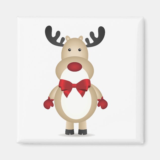 Reindeer med rött bläddringsfack, magnet (Framsidan)