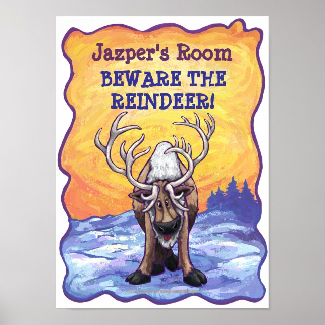 Reindeer Mitt rum Poster (Framsidan)