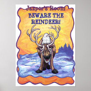 Reindeer Mitt rum Poster