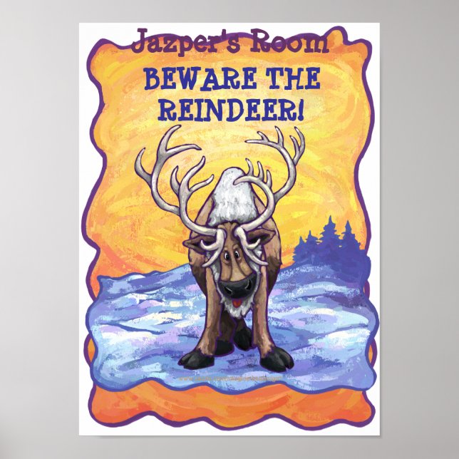 Reindeer Mitt rum Poster (Framsidan)