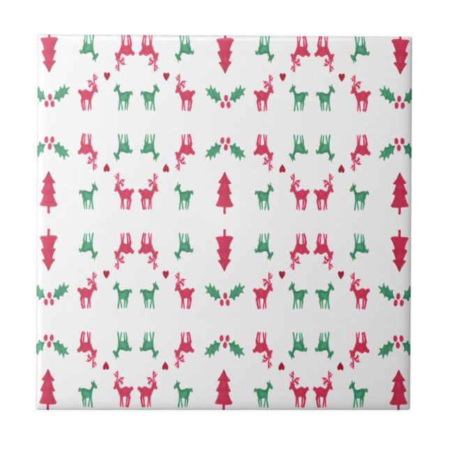 REINDEER MÖNSTER KAKELPLATTA (Framsidan)