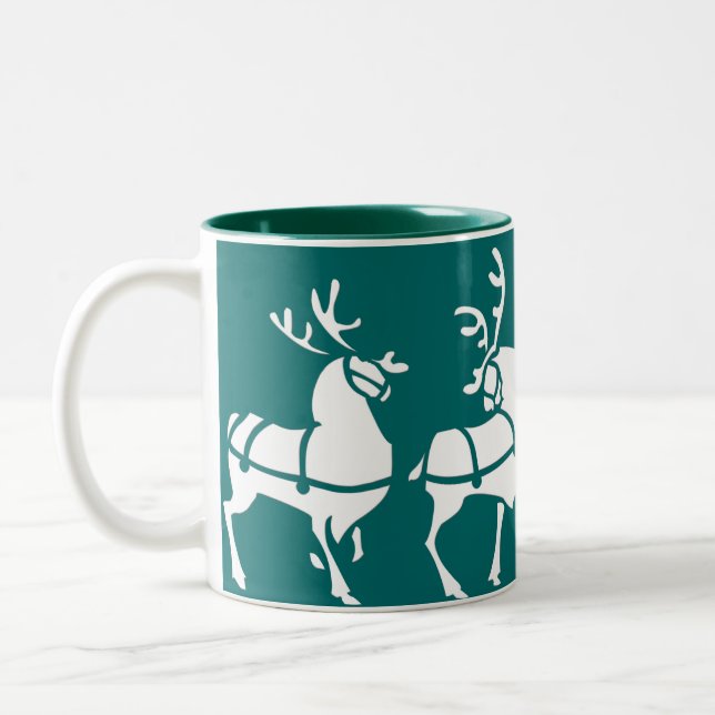Reindeer Mugg Coffee Kopp Festive jul Kopp Dec (Vänster)